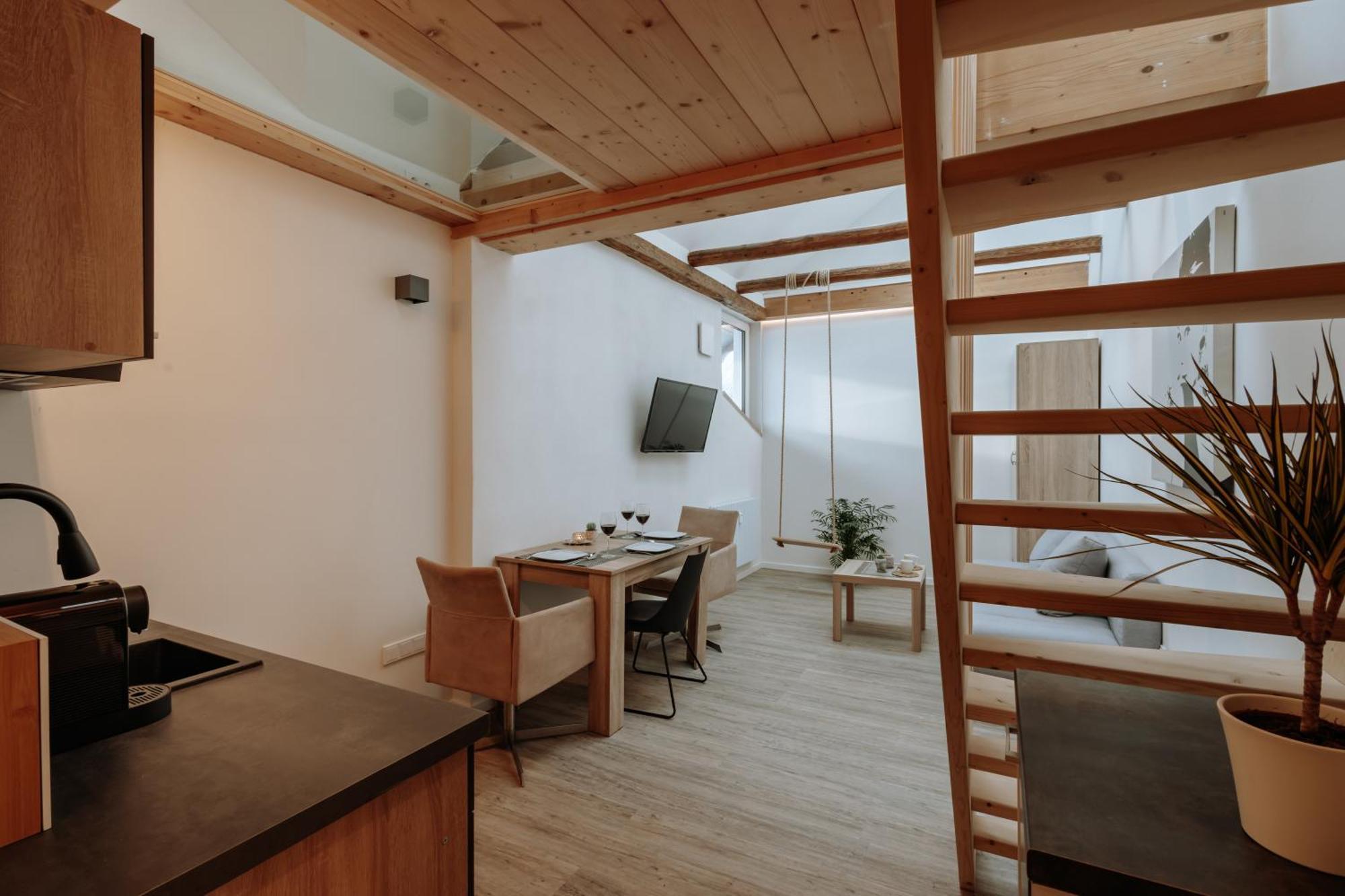 Modern Elegance Lofts - Wohnen Auf Zwei Ebenen Lägenhet Passau Rum bild